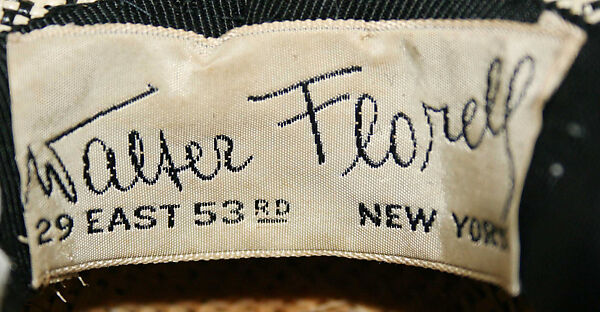 Hat, Walter Florell, straw, American