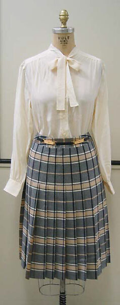 Ensemble, Céline (French, founded 1945), wool, silk, metal, leather, cotton, French