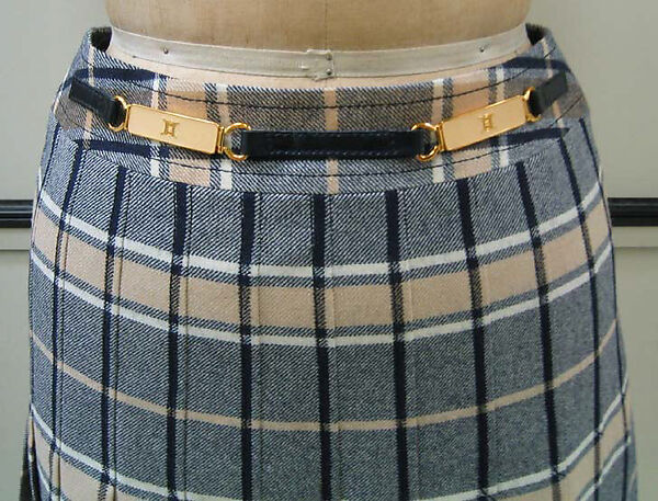 Ensemble, Céline (French, founded 1945), wool, silk, metal, leather, cotton, French