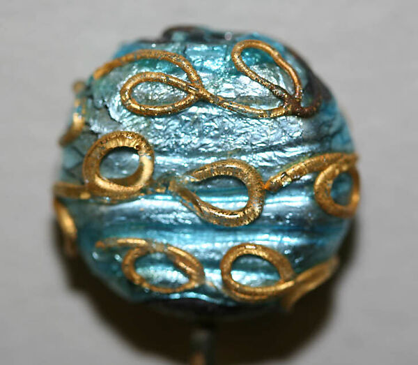 Hatpin, metal, glass, American or European 