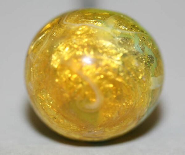 Hatpin, metal, glass, American or European 