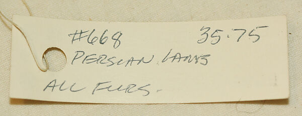 Hat, Layne Neilson (American), Persian lamb, American