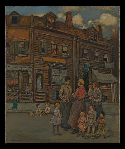 Street Group, Jerome Myers (American, Petersburg, Virginia 1867–1940 New York), Oil on canvas, American 