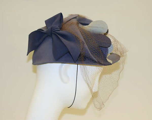 Hat, Bonwit Teller &amp; Co. (American, founded 1907), wool, American