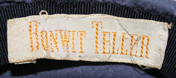 Hat, Bonwit Teller &amp; Co. (American, founded 1907), wool, American