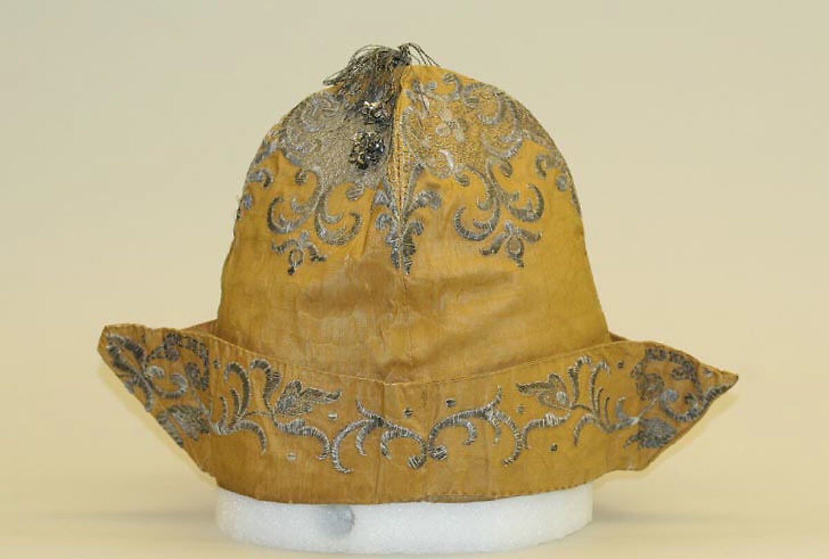 Cap, silk, metal, Italian 