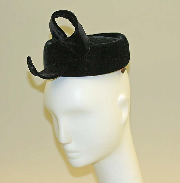 Pillbox hat, Emme, Inc., silk, American 