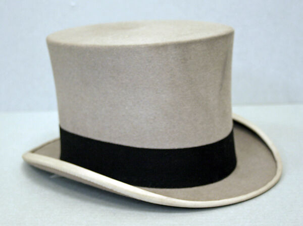 Hat, leather, wool (probably), fur, British