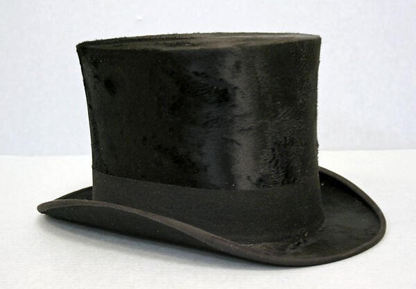 Hat, leather, wool (probably), fur, British