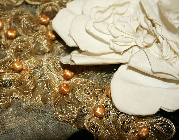 Bonnet, straw, silk, French