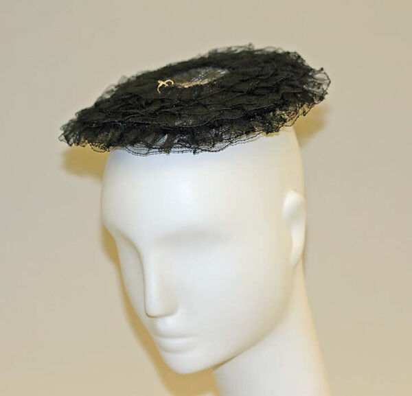 Evening hat, Mrs. Esther A. Klepper, horsehair, American 