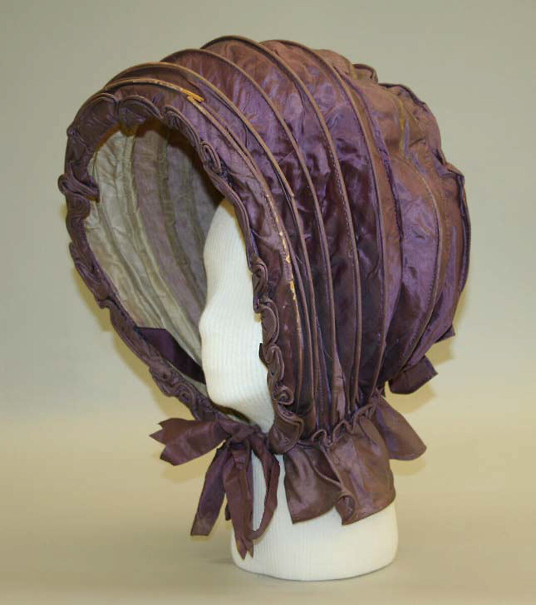 Calash, silk, probably American