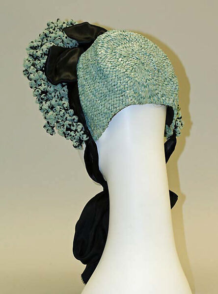 Poke bonnet, Sally Victor (American, 1905–1977), straw, American