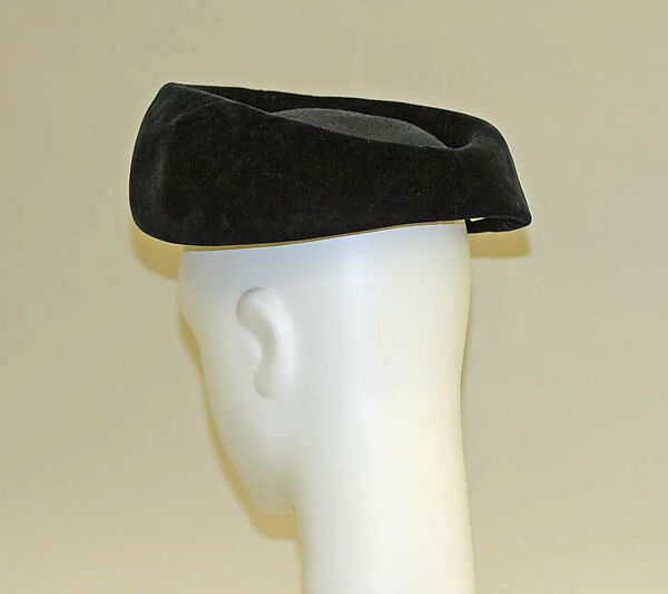 Hat, Hattie Carnegie, Inc. (American, 1918–1965), wool, American