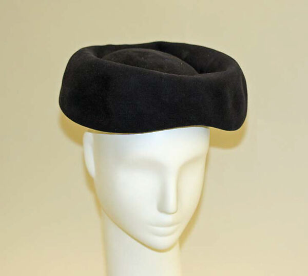 Hat, Hattie Carnegie, Inc. (American, 1918–1965), wool, American 