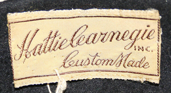 Hat, Hattie Carnegie, Inc. (American, 1918–1965), wool, American
