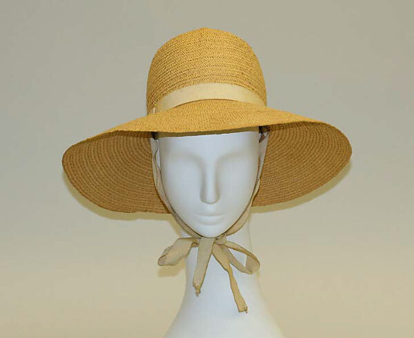 Evening ensemble, Emma Gibbs-Battie, (a, b) silk
(c) straw, American