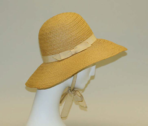 Evening ensemble, Emma Gibbs-Battie, (a, b) silk
(c) straw, American