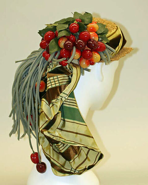 Hat, straw, silk, American