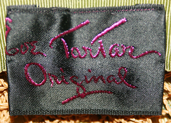Hat, straw, silk, American