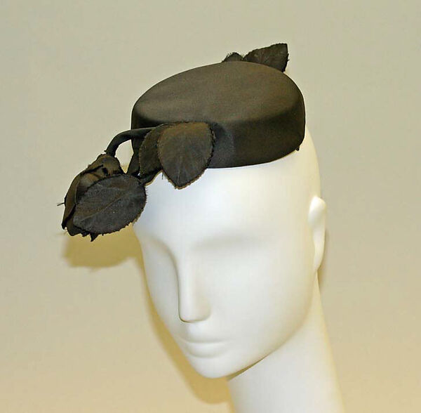 Cocktail hat, Mr. John, Inc. (American, 1948–1970), silk, American 