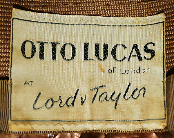 Hat, Lord &amp; Taylor (American, founded 1826), straw, British