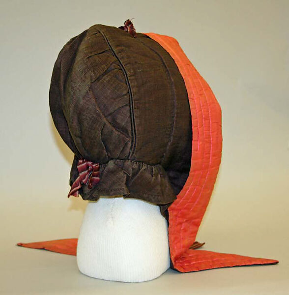 Hood, silk, American