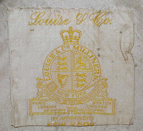 Hat, straw, silk, American