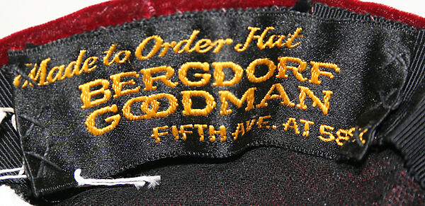 Hat, Bergdorf Goodman (American, founded 1899), silk, American
