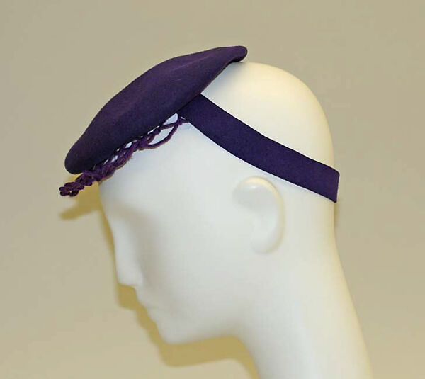 Beret, Lilly Daché (American (born France), Bègles 1898–1989 Louvecienne), wool, American