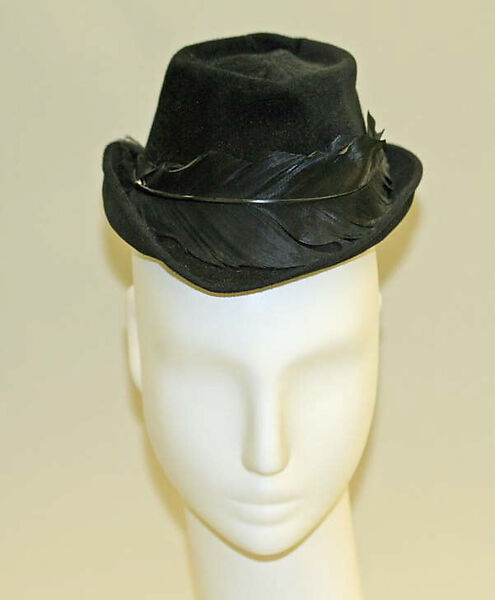Hat, Lilly Daché (American (born France), Bègles 1898–1989 Louvecienne), wool, American 