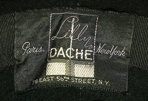 Hat, Lilly Daché (American (born France), Bègles 1898–1989 Louvecienne), wool, American