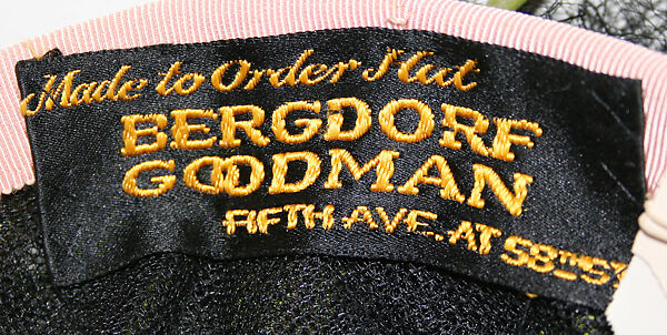 Hat, Bergdorf Goodman (American, founded 1899), [no medium available], American