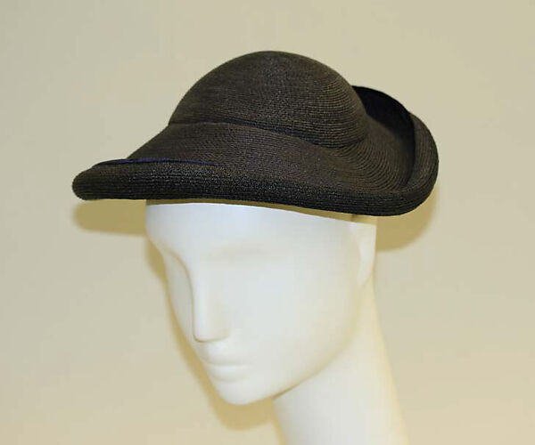 Hat, Hattie Carnegie, Inc. (American, 1918–1965), straw, American 