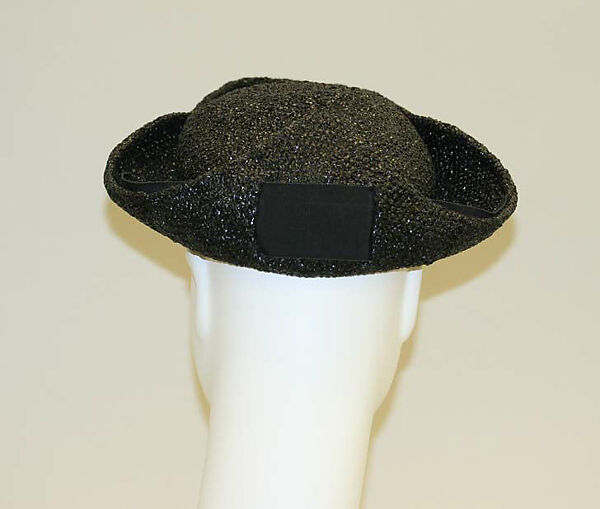 Tricorne, Bergdorf Goodman (American, founded 1899), straw, American or European