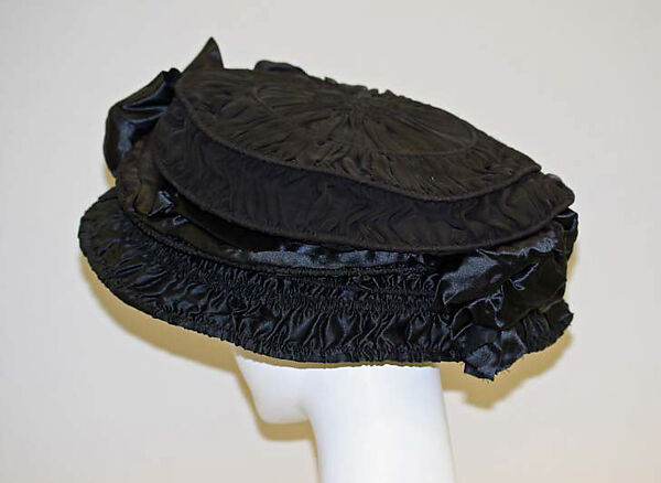 Hat, silk, wire, horsehair, American