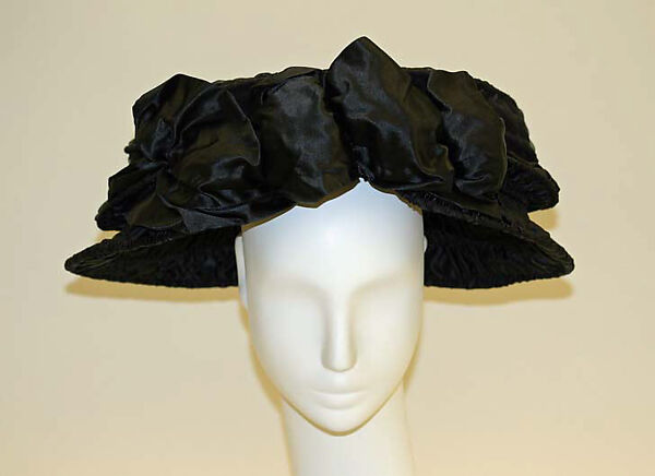 Hat, silk, wire, horsehair, American 