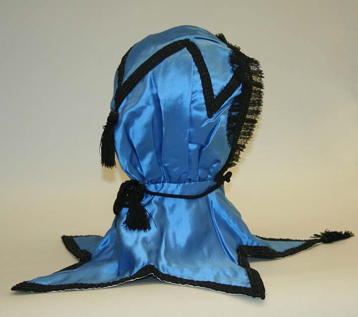 Hood, silk, cotton, American