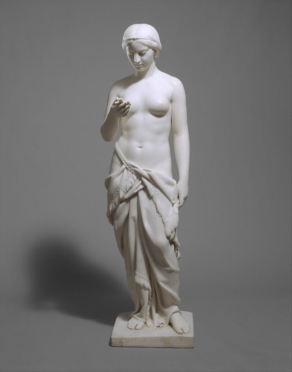 Indian Girl, or The Dawn of Christianity, Erastus Dow Palmer (American, Pompey, New York 1817–1904 Albany, New York), Marble, American 