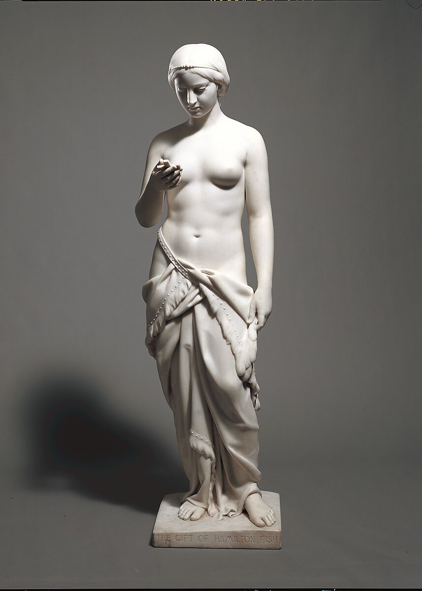 Indian Girl, or The Dawn of Christianity, Erastus Dow Palmer (American, Pompey, New York 1817–1904 Albany, New York), Marble, American