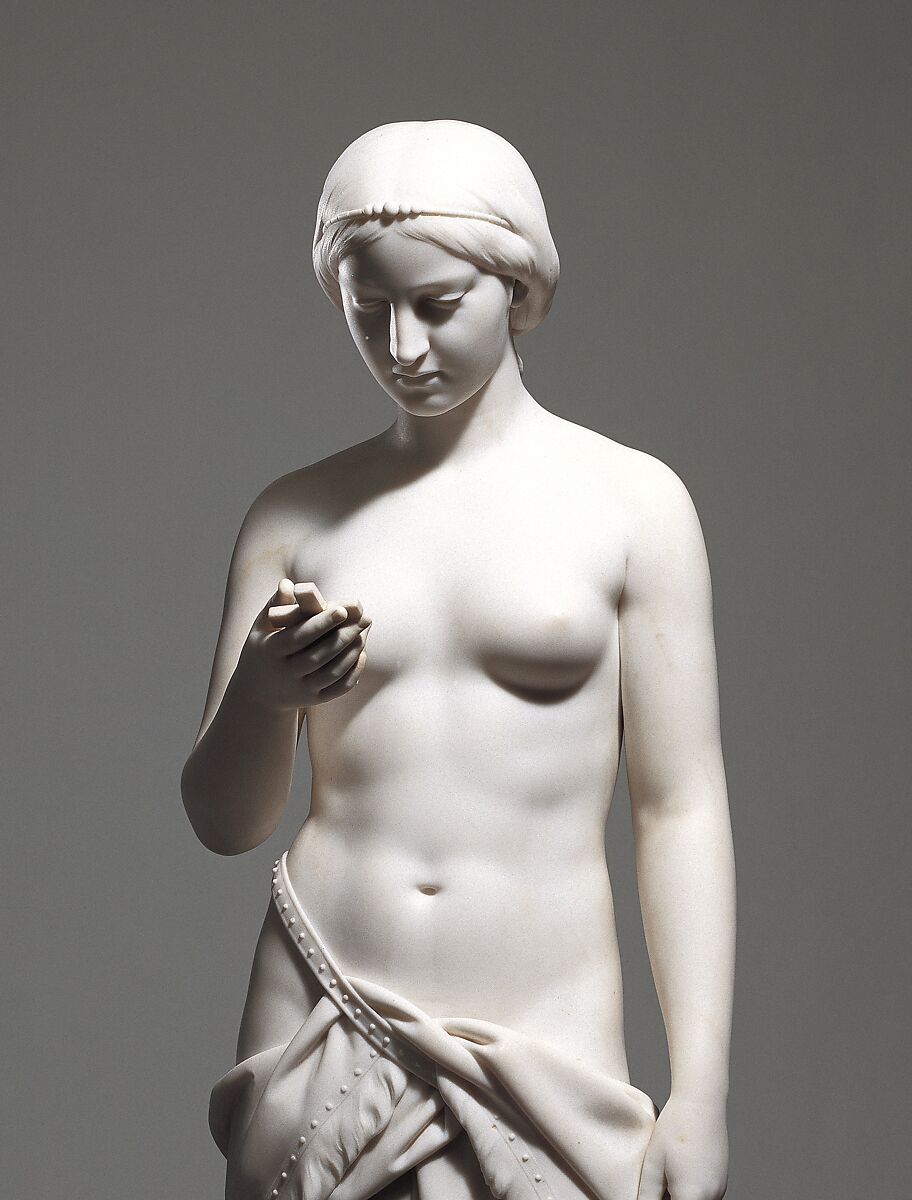 Indian Girl, or The Dawn of Christianity, Erastus Dow Palmer (American, Pompey, New York 1817–1904 Albany, New York), Marble, American