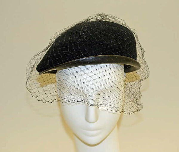 Hat, House of Dior (French, founded 1946), wool, leather, French 