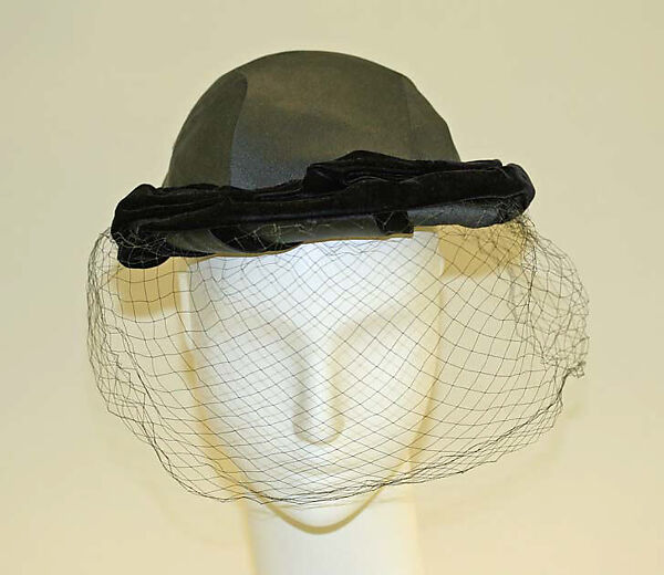 Hat, Mainbocher (French and American, founded 1930), silk, American 