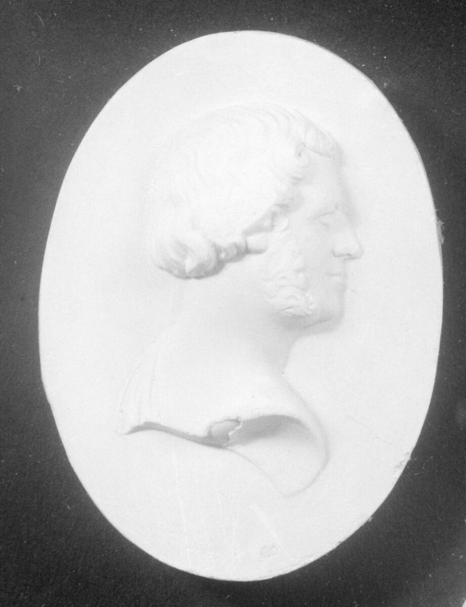 Cameo of a Gentleman, Erastus Dow Palmer (American, Pompey, New York 1817–1904 Albany, New York), Plaster, American 