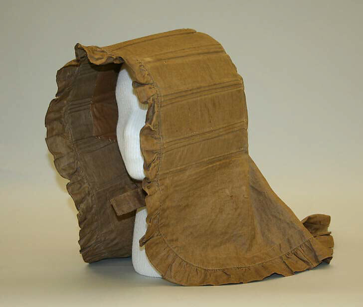 Sunbonnet, linen, American