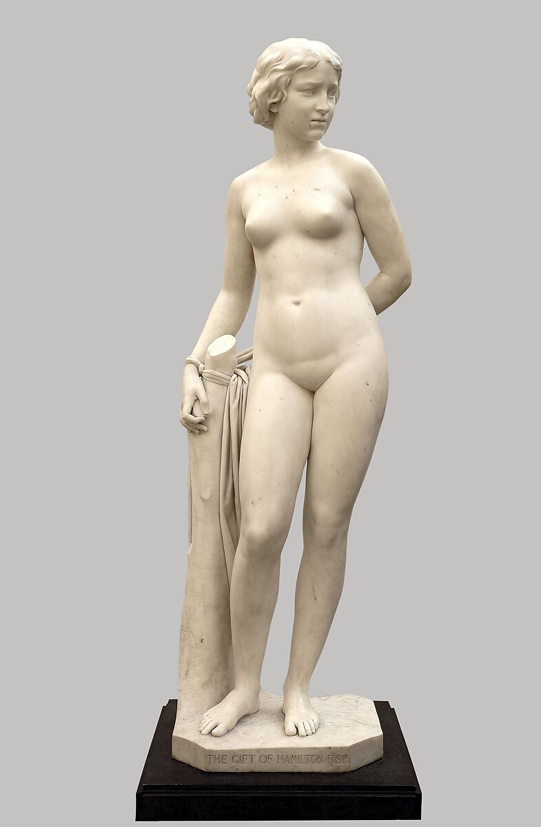 The White Captive, Erastus Dow Palmer (American, Pompey, New York 1817–1904 Albany, New York), Marble, American