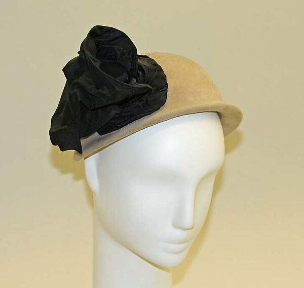 Cloche, wool, silk, French 