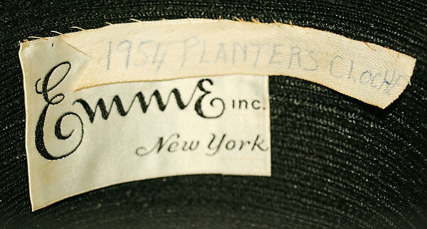 Cloche, Emme, Inc., straw, synthetic fiber, American