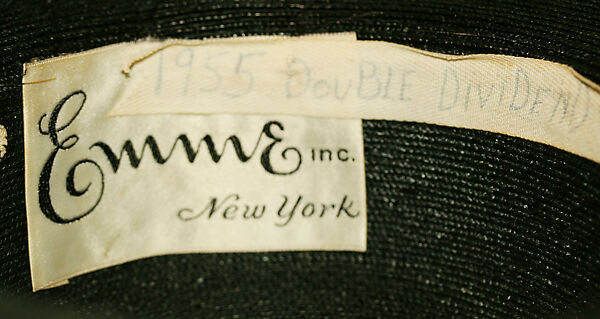 Hat, Emme, Inc., silk, straw, American