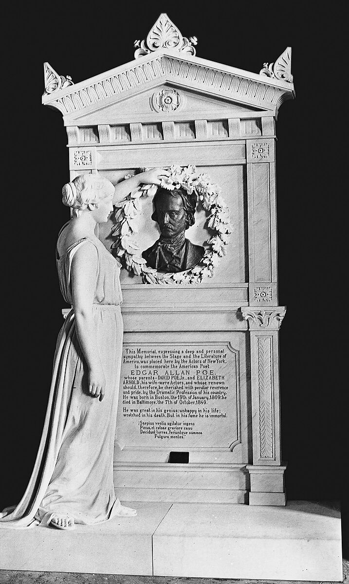 Edgar Allan Poe Memorial, Richard Henry Park (1832–1902), Marble and bronze, American 